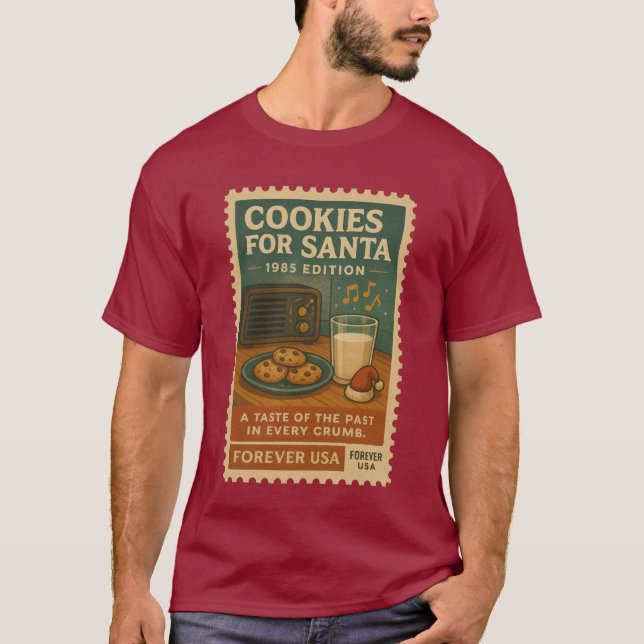 Camiseta  Cookies for Santa – 1985 Edition (Frente)