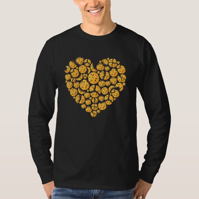 Camiseta Cookies Heart Baker Women Meninas Garotos Cookie L (Frente)