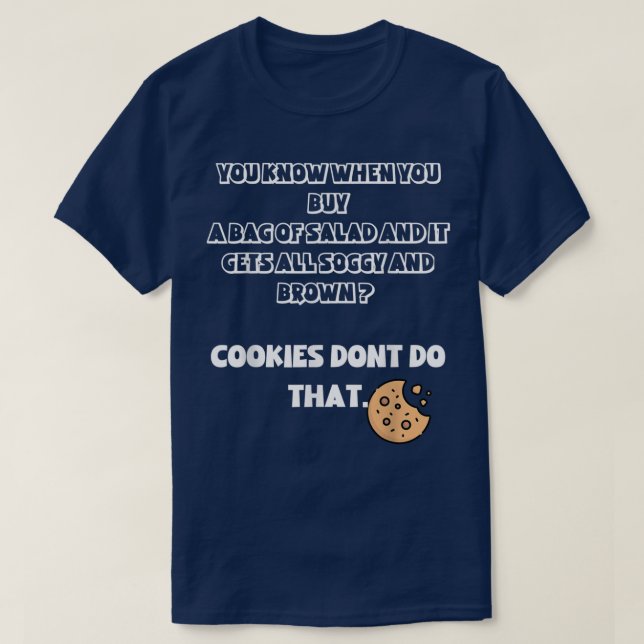 Camiseta Cookies Melhor Que Salada (Frente do Design)