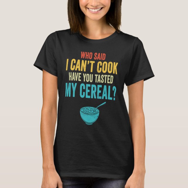 Camiseta Cooking Cereal Chef Food Snack Kitchen Retro Vinta (Frente)