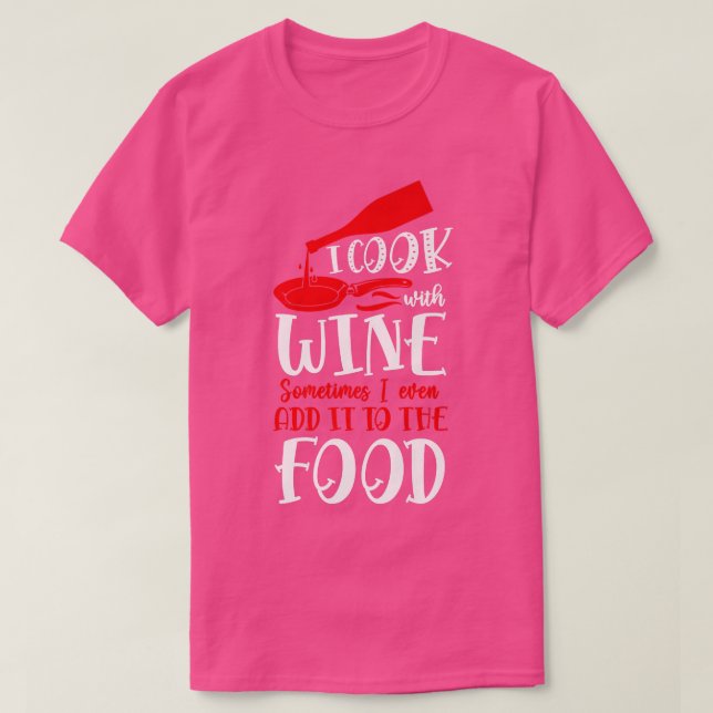 Camiseta Cooking Cook Wine Kitchen ChefT-Shirt (Frente do Design)