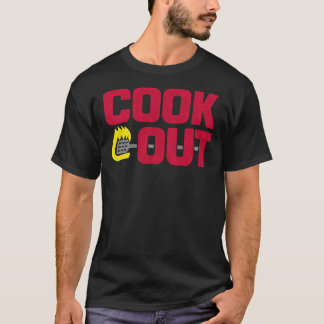 Camiseta Cookout - Textura de giz de vinheta - Cinza Vermel