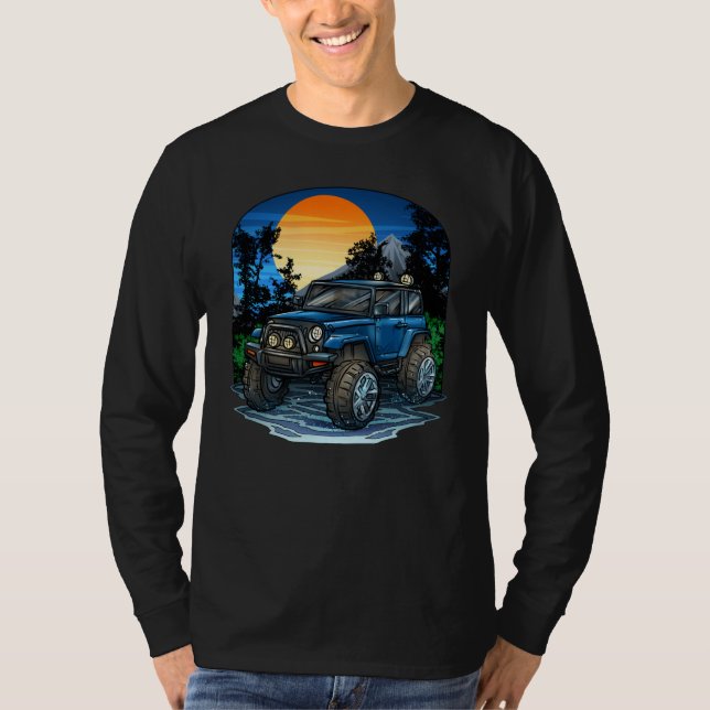 Camiseta Cool 4x4 Four Wheel SUV Off road All Wheel Drive (Frente)