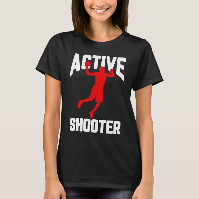 Camiseta Cool Active Shooter Basketball  Men Women (Frente)