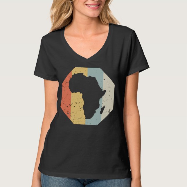 Camiseta Cool AFRICA WomenMen  Retro African Outline (Frente)