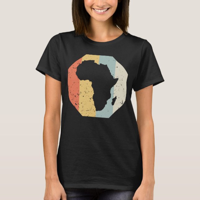 Camiseta Cool AFRICA WomenMen  Retro African Outline (Frente)