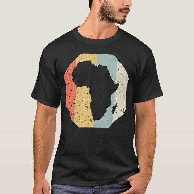 Camiseta Cool AFRICA WomenMen  Retro African Outline (Frente)