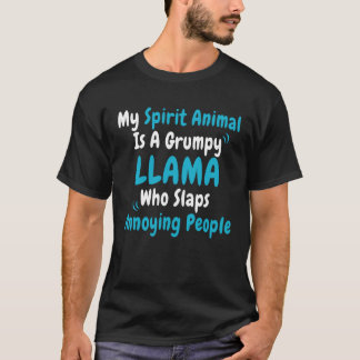 Camiseta Cool Alpaca My Spirit Animal Is A Grumpy Llama  Sa