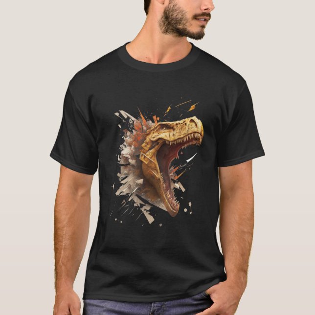 Camiseta Cool angry dinosaur Tyrannosaurus Rex  1 (Frente)