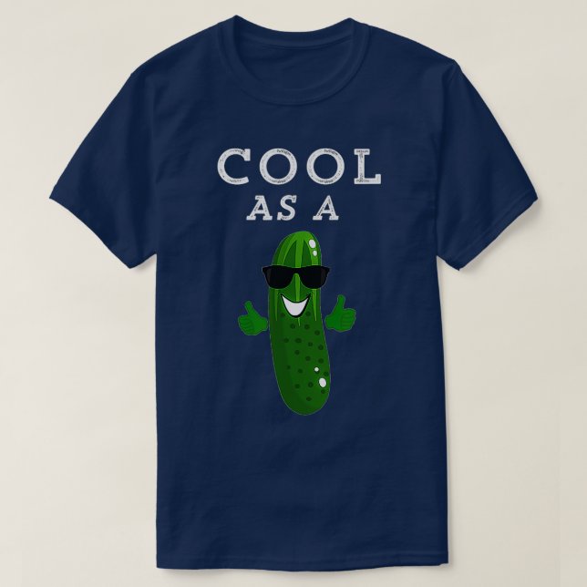 Camiseta Cool As A Cucumber Kids Funny Cute Idiom Dude Thum (Frente do Design)