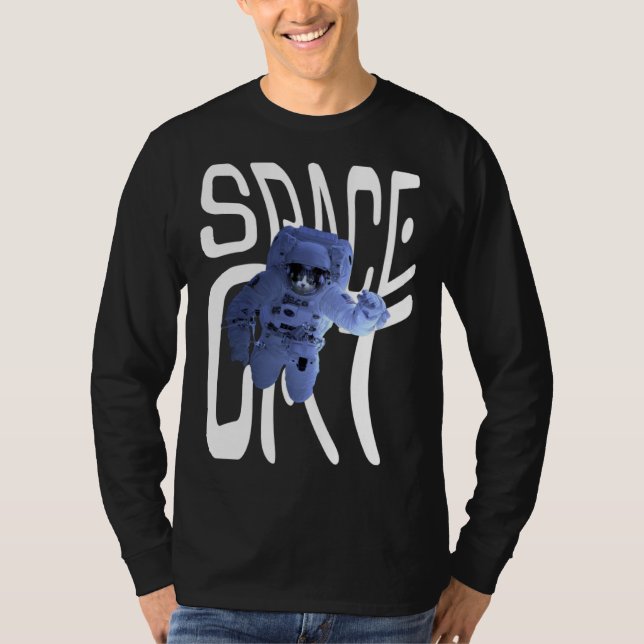 Camiseta Cool Astronaut Space Cat (Frente)