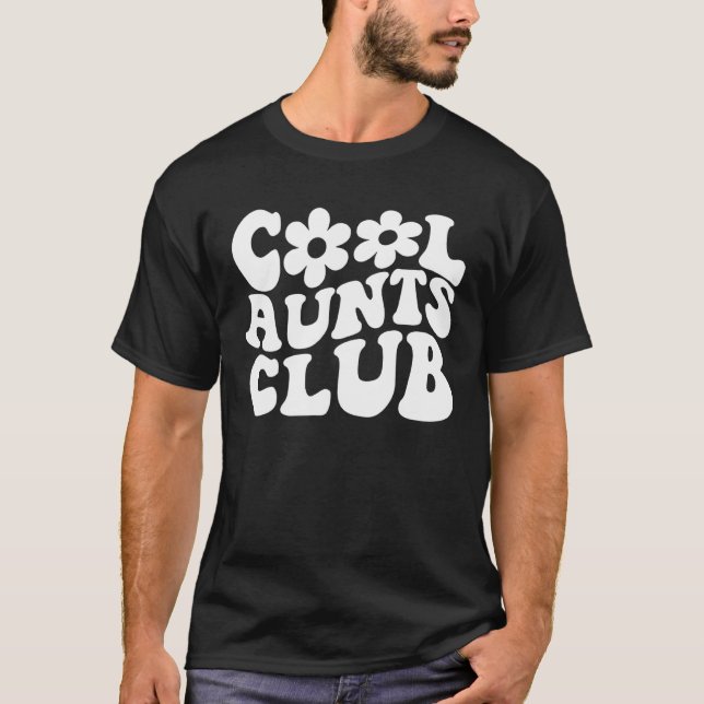 Camiseta Cool Aunts Club Retro Groovy New Aunt  Auntie Cool (Frente)