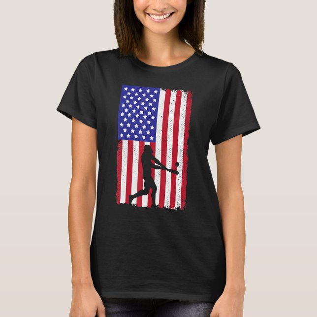 Camiseta Cool Baseball For Men Women Boys USA Player US Ame (Frente)