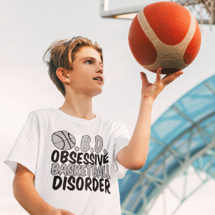 Camiseta Cool Basketball Player Humor Black Grey Kids