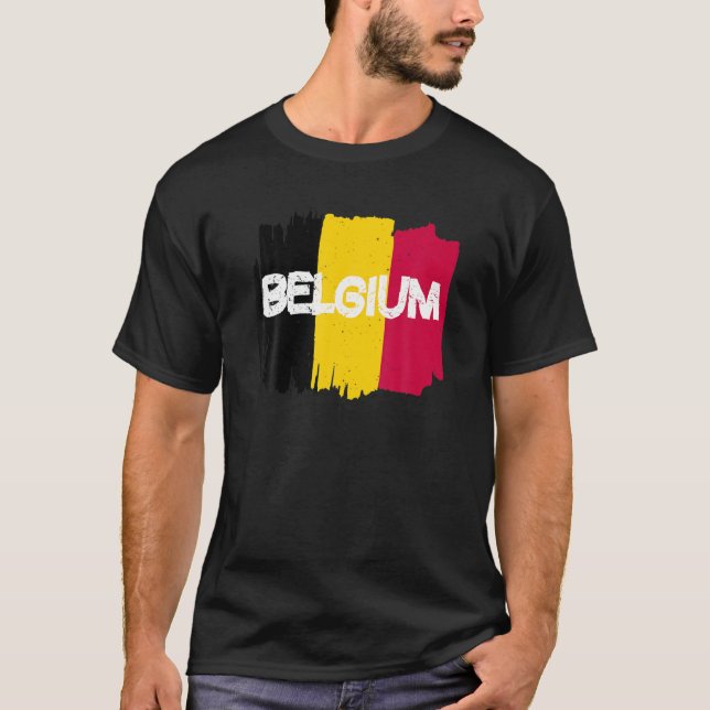 Camiseta Cool Belgium Flag (Frente)