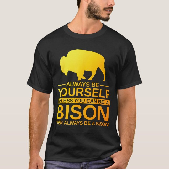 Camiseta Cool Bison Design For Men Women Buffalo Animal Lov (Frente)