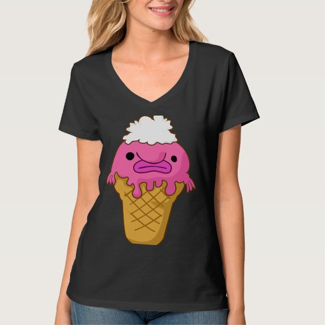 Camiseta Cool Blobfish   Blobfish Ice Cream For Boys Girls (Frente)
