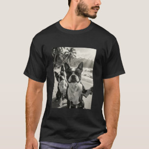 Camiseta Cool Boston Terrier Cachorro Engraçado Selfie Ócul