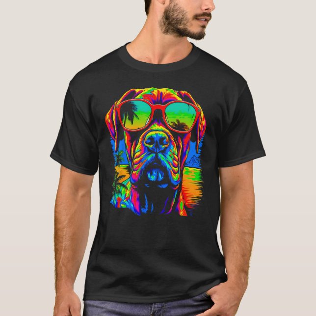 Camiseta Cool Boxer Dog Pop Art (Frente)