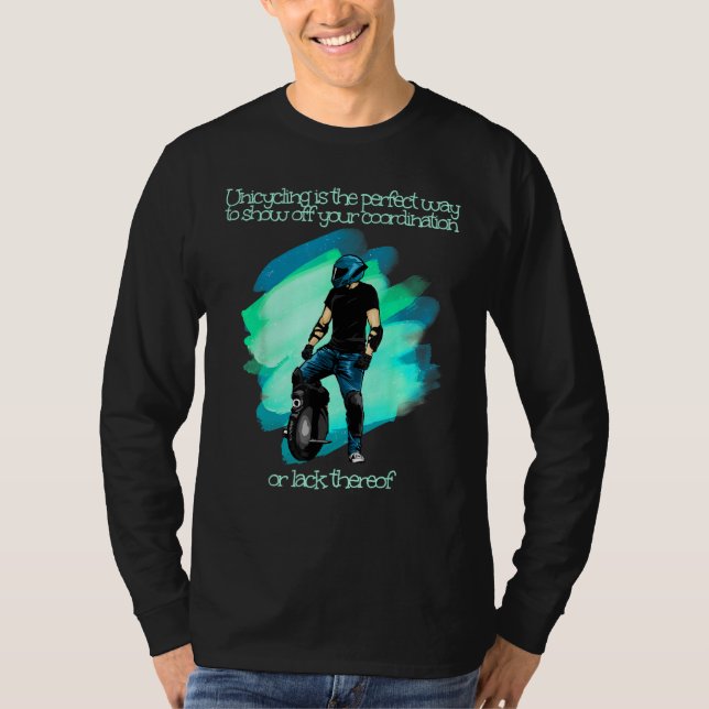 Camiseta Cool Boy with Unicycle for Stuntman and unicycling (Frente)