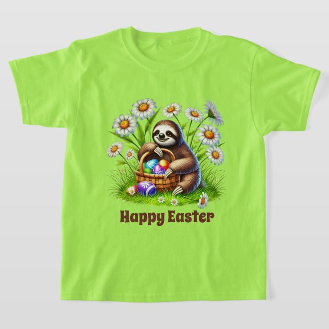 Camiseta Cool boys sloth Easter customizable (Postura )