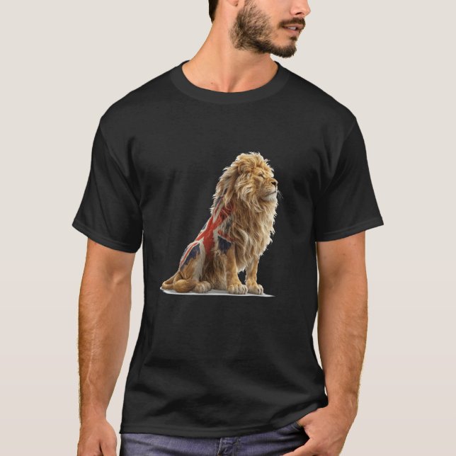 Camiseta Cool British Lion Costume for Boys and Girls (Frente)