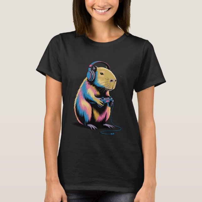 Camiseta Cool Capybara Art for Men Women Kids Rodent Capyba (Frente)