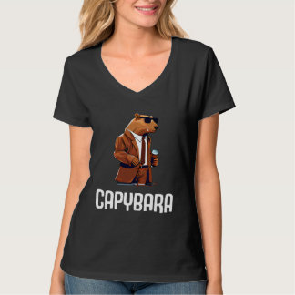 Camiseta Cool Capybara Sunglasses Water Pig South America C