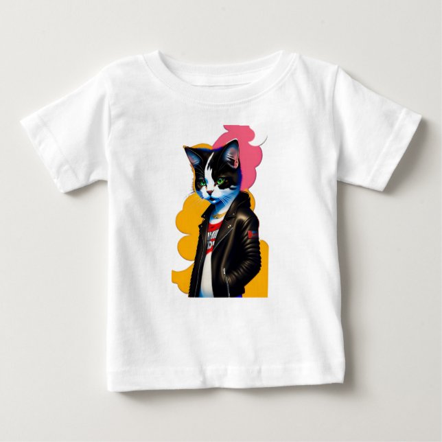 Camiseta Cool Cat Baby (Frente)