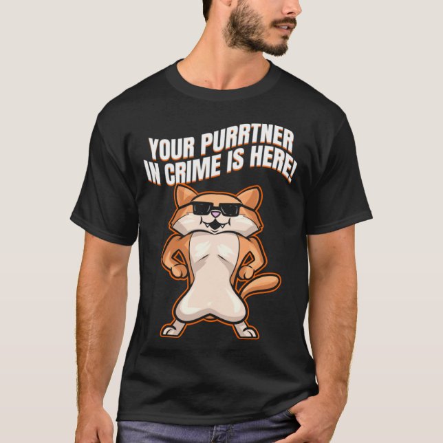 Camiseta Cool Cat With Sun Glasses On Purrsday (Frente)