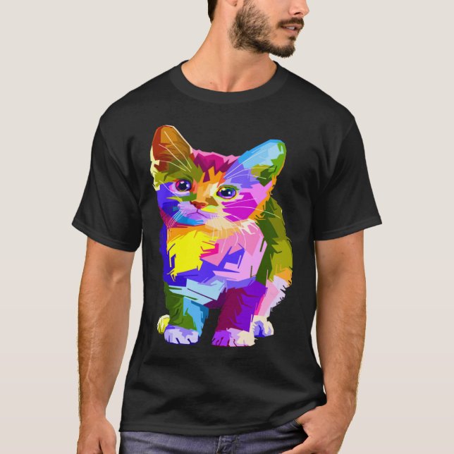 Camiseta Cool Cat Women Men Kids Cute Cats Mom Cat Dad (Frente)