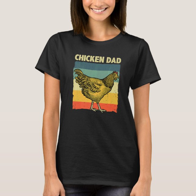 Camiseta Cool Chicken Dad For Men Father Hen Chicken Farmer (Frente)