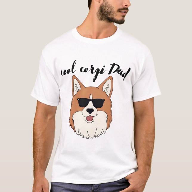 Camiseta Cool Corgi Dad Tees (Frente)