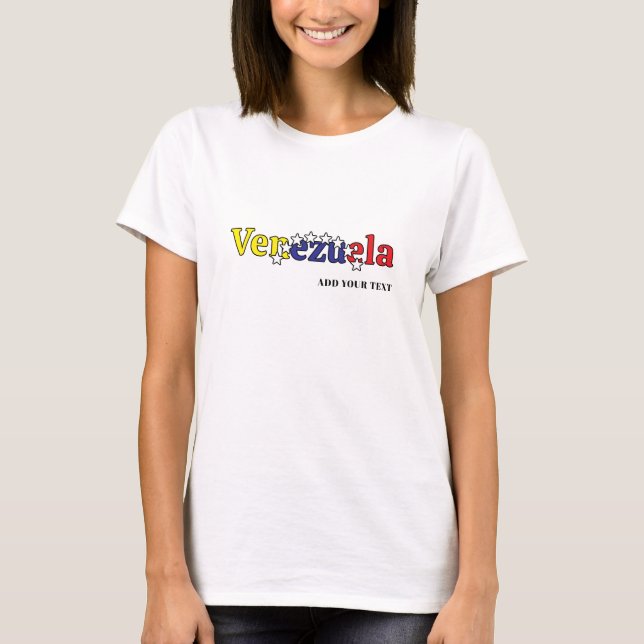 Camiseta cool country flag customize women's Venezuelan 3 (Frente)