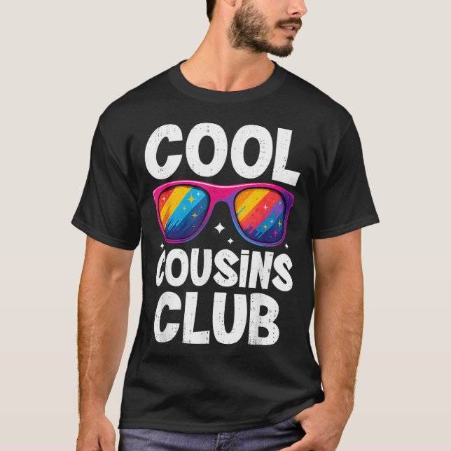 Camiseta Cool Cousins Club Family Matching Funny Cousin Squ (Frente)