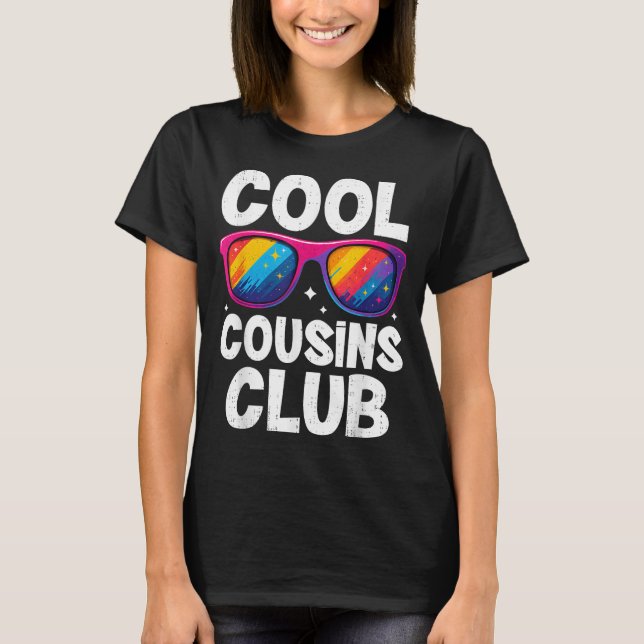 Camiseta Cool Cousins Club Family Matching Funny Cousin Squ (Frente)