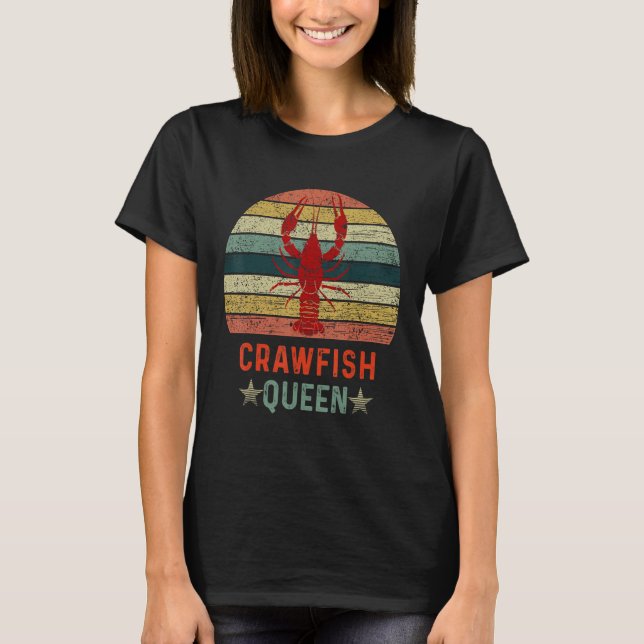 Camiseta Cool Crawfish Queen For Women Girls Boil Lobster C (Frente)