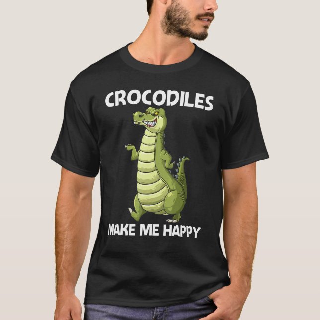 Camiseta Cool Crocodile For Men Women Alligator Reptile Ani (Frente)