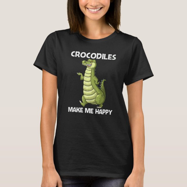 Camiseta Cool Crocodile For Men Women Alligator Reptile Ani (Frente)