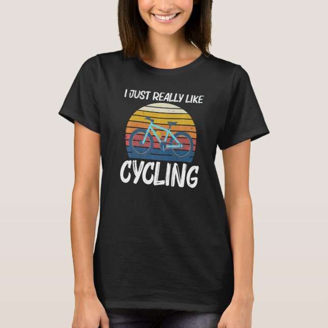 Camiseta Cool Cycling For Men Women Biking Bicycle Cyclist  (Frente)