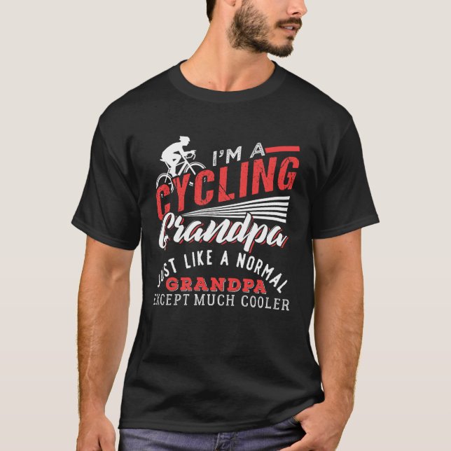 Camiseta Cool Cycling Grandpa (Frente)