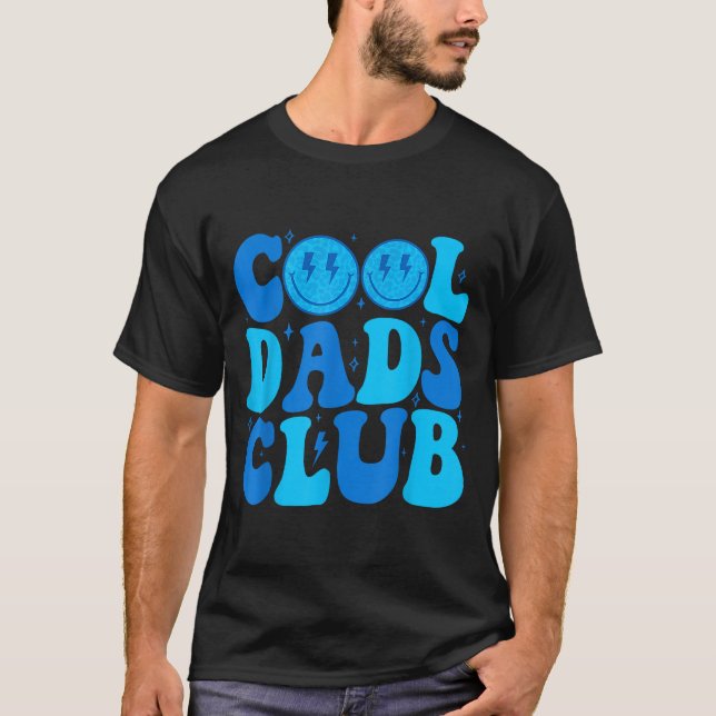 Camiseta Cool Dads Club Shirt Retro Groovy Dad Father's Day (Frente)