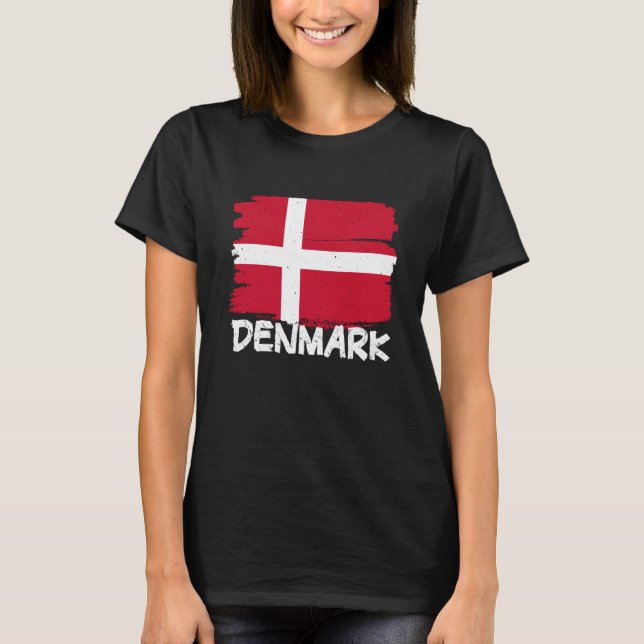 Camiseta Cool Denmark Flag (Frente)