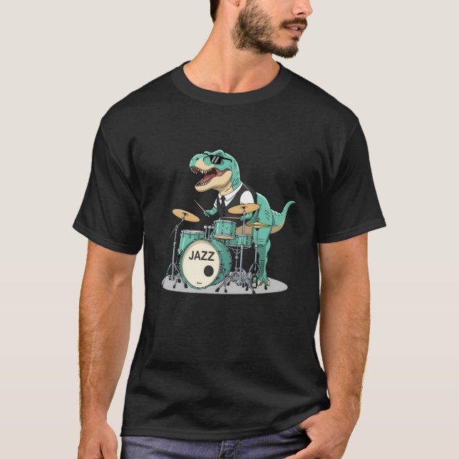 Camiseta Cool Dino Percussionist Tee t-shirt  (Frente)