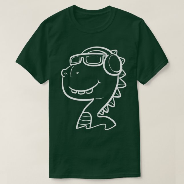Camiseta Cool Dino Unbothered or Chill Person Gift (Frente do Design)