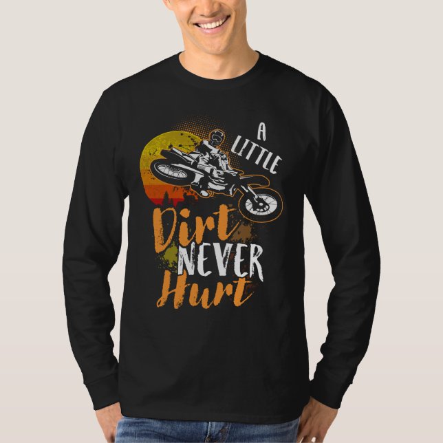Camiseta Cool Dirt Bike Motocross Lovers A Little Dirt (Frente)