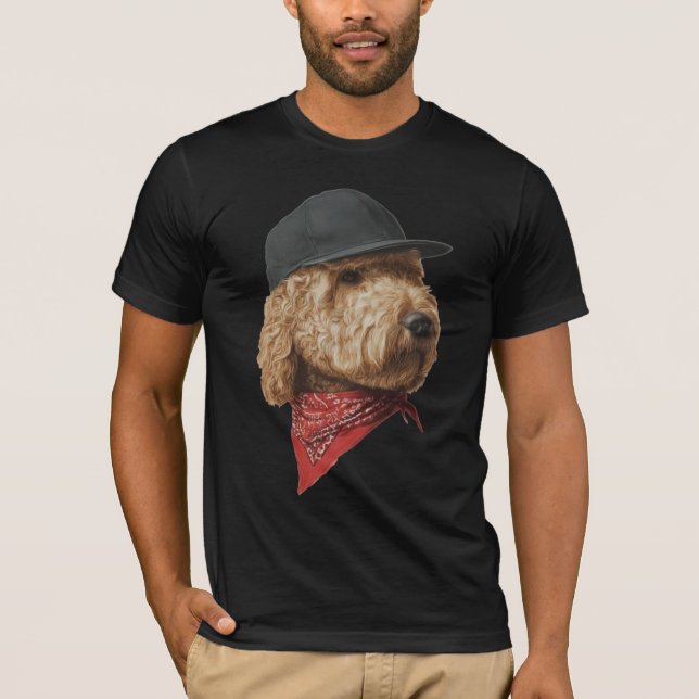 Camiseta Cool Dog with Cap & Bandana T-Shirt | Stylish Dog  (Frente)