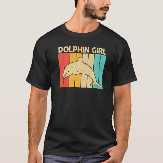 Camiseta Cool Dolphin For Girls Mom Ocean Animal Dolphin (Frente)