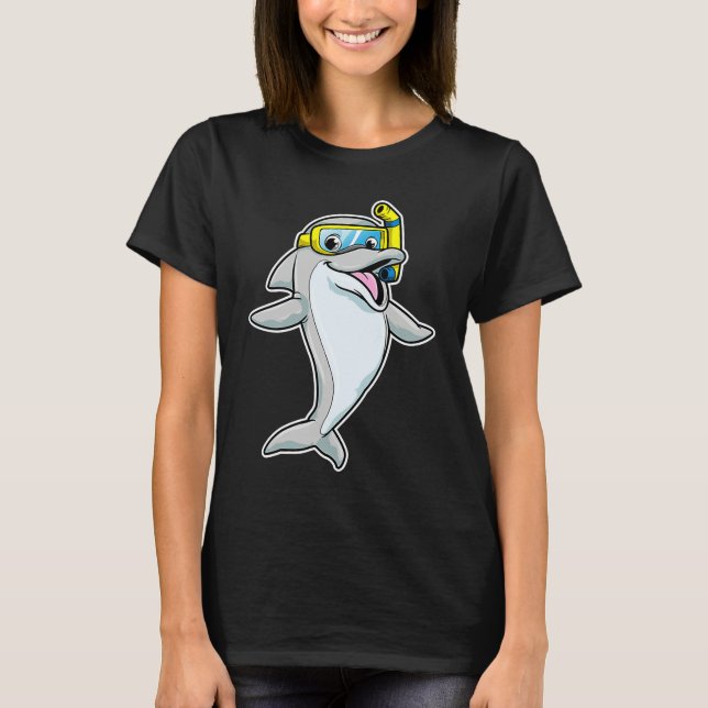 Camiseta Cool Dolphin Snorkel Whale Cute Dolphins Lover Men (Frente)