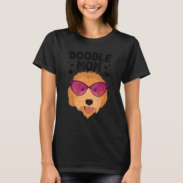 Camiseta Cool Doodle Mom For Women Girls Mama Golden Doodle (Frente)